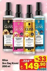 GLİSS SIVI SAÇ KREMİ 200 ML fiyat ve kampanya bilgisi